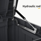 80GAL Black Outdoor Deck Box with Lockable Lid - Waterproof, SGS - Tested UV Resistance, Offers Ample Space for Patio Cushions, Pool Accessories, and Gardening Supplies, Simple Assembly Process