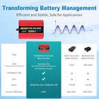 SUNWHEEL 1000W Pure Sine Wave Inverter, 12V DC to 110V/120V AC Power Inverter for RV、Off Grid、Truck、Refrigerator with 2 AC outlets and LCD Display