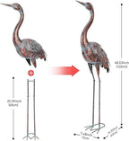 chisheen Outdoor Garden Crane Statues and Sculptures Metal Yard Art Statue for Garden Decoration Large Size