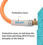 Fevone Garden Hose 50 ft., Lightweight Hybrid Water Hose, Flexible and Durable, Leak-Free Connections