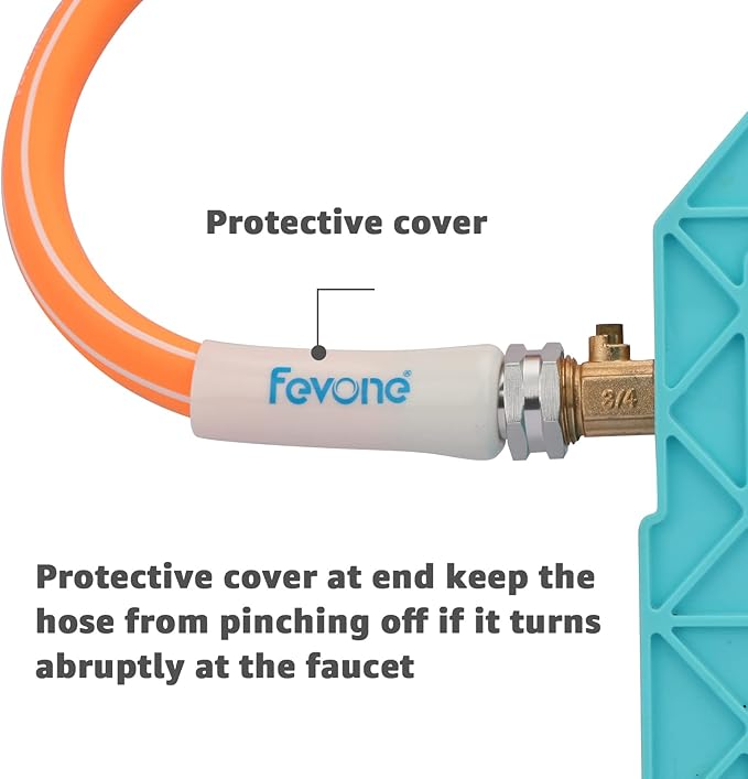 Fevone Garden Leader Hose 3 ft., Lightweight Hybrid Water Hose, Flexible and Durable, Leak-Free Connections