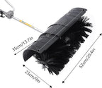 Handheld Sweeper 52CC 2 Stroke Gasoline Power Sweeper Outdoor Sweeping Broom 2.3HP Walk Behind Sweeper Cleaner 20.5'' Turf Lawns Driveway Grass Sweeping Cleaning Tool