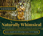Tree Faces Decor Outdoor – Tree Hugger Yard Art Garden Decoration – Unique Bird Feeders for Outdoors and Indoors – Old Man Tree Art Brown