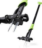 Yocada Stand Up Weed Puller Tool Heavy Duty 4 Manganese Steel Claws Gardening Hand Weeding Tool with 39" Ergonomic Long Handle Easy Eject Mechanism for Weeding