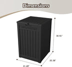 48 Gallon Large Package Delivery Box,Storage Box with Lockable Secure,Double-Wall Resin Outdoor Package Delivery and Waterproof Deck Box for Porch, Curbside (Black)