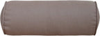 Indoor/Outdoor Bolster Pillows, 16x6 inches Solid Round Lumbar Cylinder Throw Pillows for Outdoor Furnitures, Set of 2, (Coffee)
