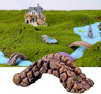 DIY Miniature Resin Bridge for Fairy Garden - Brown Small Bridge Lawn Ornament, Vintage Style, 6.6 x 2.5 cm, Perfect for Dollhouse Decor, Garden Decorations, and Craft Projects