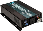 WZRELB 5000W 24V 120V High Frequency LED Display Off Grid DC to AC Converter Power Supply True Pure Sine Wave Solar Power Inverter(Black)