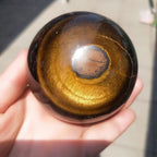 4-5CM/1.58-1.97inch Ttiger Eyes Crystal Ball Polished Natural Tiger Eye Stone Sphere Decorative Sphere Healing Crystals Ball Stone Crafts Home Decor Ornament Gifts (40-50mm, Tiger's Eye)