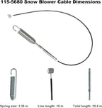 115-5680 Auger Cable Replacement for Toro 106-4599 1155680 Snowblower/Snow Thrower 38595 38611 38620 38630 38640, Snow Thrower Replacement Parts, with 2 Zip-Ties