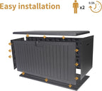 LANTRO JS 230 Gallon Deck Box Waterproof, Outdoor Storage Box Waterproof Lockable with Divider and Lifter Prevent Water Seeping into from Floor for Patio Cushions