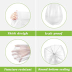 Teivio 2.6 Gallon 320 Counts Strong Trash Bags Garbage Bags, Bathroom Trash Can Bin Liners, Small Plastic Bags for Home Office Kitchen Kitchen (Clear)