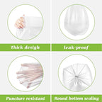 Teivio 1 Gallon 300 Counts Strong Clear Trash Bags Garbage Bags,Mini Waste Basket Liners,Tiny Bathroom Trash Can Bin Liners,Small Plastic Bags for Home Office Kitchen Car Bedroom Dog waste Baby Diaper
