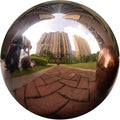 35cm/14 inch Diameter Gazing Globe Mirror Ball,Rose Gold Stainless Steel Polished Reflective Smooth Garden Sphere,Colorful and Shiny Addition to Any Garden or Home
