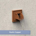 Marcello Square Pool & Fountain Water Feature Spout (Rustic Copper)