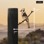 METALBIRD - Blue Jay - Outdoor Tree Ornaments in Corten Steel - Metal Art Proudly Made in The USA