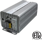AIMS Power 3000 Watt / 6000 Watt Peak Modified Sine Power Inverter 12 Volt DC to 120 Volt AC ETL Listed with Remote
