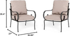 Sophia & William Extra Large & High Back Patio Furniture Set Metal Modern Outdoor Conversation Sets with Sofa Chairs