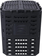 90 Gallon Garden Composter Bin - Premium Recycled Plastic, Large 340 Liter Capacity, Easy Assembly, Lightweight, Aerating Outdoor Compost Box for Fertile Soil