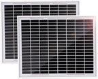 TOPENS TSQ20W Solar Panel 20-Watt 24V Monocrystalline Solar Panel Kit, for Gate Opener, Boat, Yacht, RV, Caravan, Golf Car, Street Lamp, Garden Light and Farm Equipment