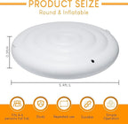 5.4Ft Inflatable Hot Tub Cover, Outdoor Portable Round Cover with Handle,Rainproof Dustproof Insulated Energy Saving Lid for Spa Hot Tubs, Foldable Spa