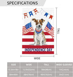 Independence Day Dog Garden Flag Vertical Double Sided Outdoor Yard Flags 12.5x18 Inch Burlap Banners Vertical Double Sided for Outdoor Decor Lawn