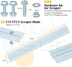 117-7700 Snow Blower Paddles with 117-7717 Scraper Blade Replaces Toro 117-7700 for Toro Power Clear 180 418ZE 418ZR 518ZE 518ZR 38282 38472 38473 38273 38283, 18" Power Clear Snowthrower