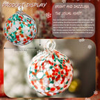 4" Blown Glass Gazing Ball Hanging Friendship Balls for Garden Patio Window Decoration Unique for Mom Wife
