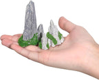 Mipcase Mini Zen Garden Accessories 8pcs Resin Mountain Decor Figures Mini Zen Garden Decor for Micro Landscape Craft Decorations
