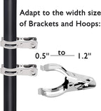 BESTEEL Upgraded 100 PCS Garden Clips, Greenhouse Clamps 100% Stainless Steel Heavy Duty Greenhuose Clips for Netting - Strong Grip to Hold Down Shade Cloth or Plant Cover on Garden Greenhouse Hoops