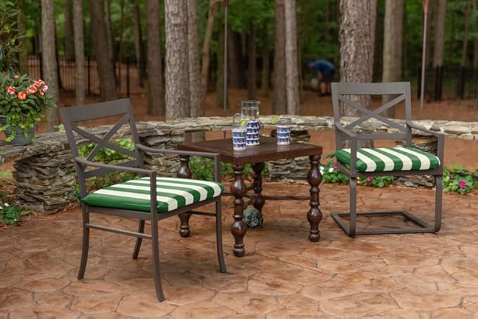 Sunbrella Patio Cushions - (2 Pack) - 20" W x 20" L x 2.5" T, Outdoor Chair Cushion with Comfort, Style & Durability Designed for Outdoor Living - Made in The USA