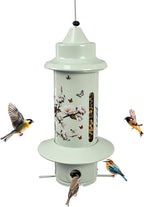 Squirrel Proof Bird Feeders, Long Lasting Bird Feeder for Outdoors, Reliable and Rust Resistant Metal Station for Prevents Squirrels from Stealing Food,5LB Large Capacity,Green