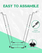 Jayhalo Trash Bag Holder, Outdoor Metal Leaf Bag Holder Stand 30-45 Gal, Portable Garbage Bag Holder Frame for Garden Camping Portable Trash Can, Leaf Bag Holds Disposable Bags, Freestanding Design