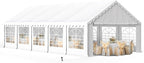 MFSTUDIO 16x32 Party Tents, Outdoor Heavy Duty Tents for Parties with Removable Sidewalls, Canopy Events Tent Shelter for Outdoor Wedding Birthday Backyard, White