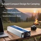 2500W Pure Sine Wave Inverter 24V to 120V AC, 5000W Peak Power, Power Converter for Solar System, Off-Grid Home, RV, Truck & Camping