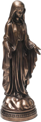 12 Inch Blessed Virgin Mary Decorative Figurine，Catholic Religious Gifts 12 Inch Resin Statue Figurine (Cold Cast Bronze)