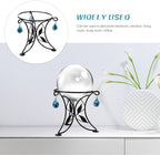 Yardwe Gazing Ball Stand, Metal Ball Stand Crystal Ball Stand Globe Stand Sphere Holder Glass Bowl Ring Metal Egg Stands (5" Diameter)