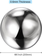 uxcell Gazing Ball 8 Inch 200mm Reflective Sphere Polished Hollow Ball, Stainless Steel Gazing Globe Mirror Ball for Home Outdoor Decoration, Silver Tone
