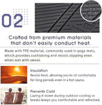 Sauna Mat/Personal Seat Pad – for Sauna, Spa, and Outdoor Use Gray