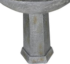 43.3” High Outdoor Water Fountain, 3-Tiers Concrete Outdoor Floor Waterfall Fountain with Pump & Splash Reduction Line for Yard Garden Patio Backyard Deck Relaxation Decor - Grey