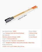 VEVOR Post Hole Digger, Heavy Duty Post Hole Digger with Wood Handle, Manual Hole Digger with Scale Markings and Metal Blade, Post Hole Digger Tool for Digging Yard Work Gardening Outdoors, 57.5-Inch