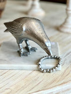 NACH Cast Iron Crow Statue, Head Down Raven, Large Garden Statues, Crow Garden Sculpture, Bird Figurines Home Decor, Raven Decor, Antique Metal Bird Statue, 10 x 3.5 x 6 inches, JS-90-7117AM