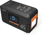 HOWEASY Portable Power Station,135W(270W Peak) Solar Generator,Power Bank with AC Outlet and 65W PD Output,98Wh Lithium Battery Backup with LED Light for Camping, Home Backup Outdoor Emergency
