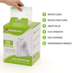 Large Trash Bag 13 Gallon Tall Drawstring 100% Post-Consumer Recycled Garbage Bag Waste Bag for Kitchen Office 0.8 Mil (300 Count)