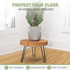 Athaliah Wood Plant Stand, Mini Mid Riser Stand Decor 2 Pack Wooden Plant Stool Indoor (Brown)