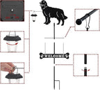 BAYN Solar Golden Retriever Garden Stakes Decorative with a Lantern Dog Silhouette Welcome Sign Outdoor Garden Decor for Yard, Lawn, Patio, Pathway