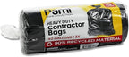 PAMI Heavy Duty 42 Gallon Construction Bags, Tear-Resistant Contractor Garbage Bags for Yard Waste Cleanup (10 Count, Black)