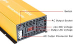 2500W Pure Sine Wave Inverter-12V DC to 110V 120V AC Power Converter with 2 AC Outlets, 12 Volt Power Inverter for Truck, Rv, Camping, Home, Emergency Power