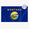 AMZFLAG Montana State Flag 3x5 ft Outdoor, Double Sided MT Montana Flag Heavy Duty with 2 Brass Grommets