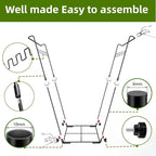 2PCS Garden Trash Bag Holder - Outdoor Leaf Bag Support Stand Multi-Use Metal Garbage Bag Holder Frame Holds 30-45 Gallons Bag for Leaves, Camping, Yard Weeding, Lawn Party